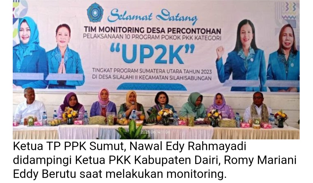 Ketua TP PKK SUMUT Monitoring UP2K di Dairi