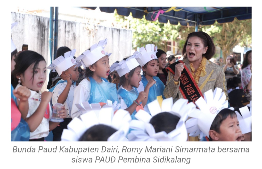 Bunda Paud Romy Mariani Lepas 226 Siswa TK Pembina Sidikalang