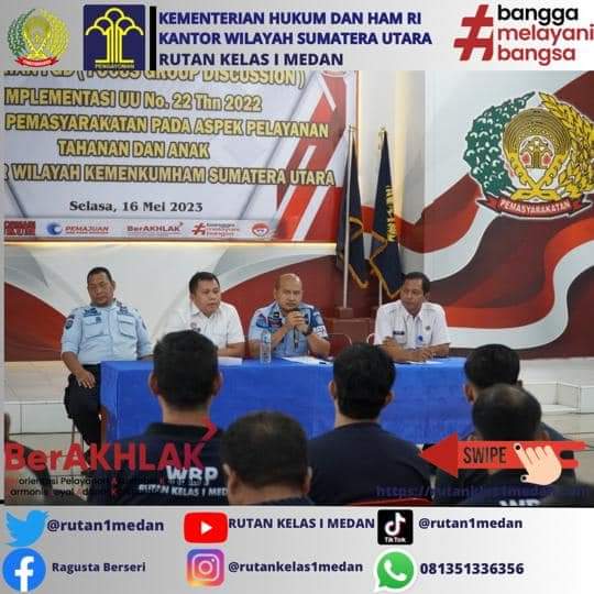 Rutan Kelas I Medan Kumham Sumut Melakukan Sosialisasi Pemberhentian Asimilasi Covid