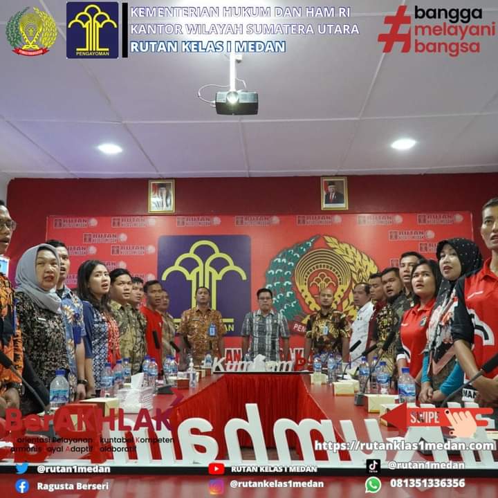 Rutan Kelas I Medan Kanwil Kumham Sumut Ikuti Zoom Meeting Dalam Rangka HDKD ke – 78