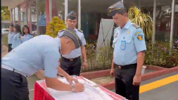 Rutan Kelas I Medan Kanwil Kemenkumham Sumut melaksanakan Penandatanganan Komitmen Bersama Transformasi Pemutakhiran Data Simpeg.