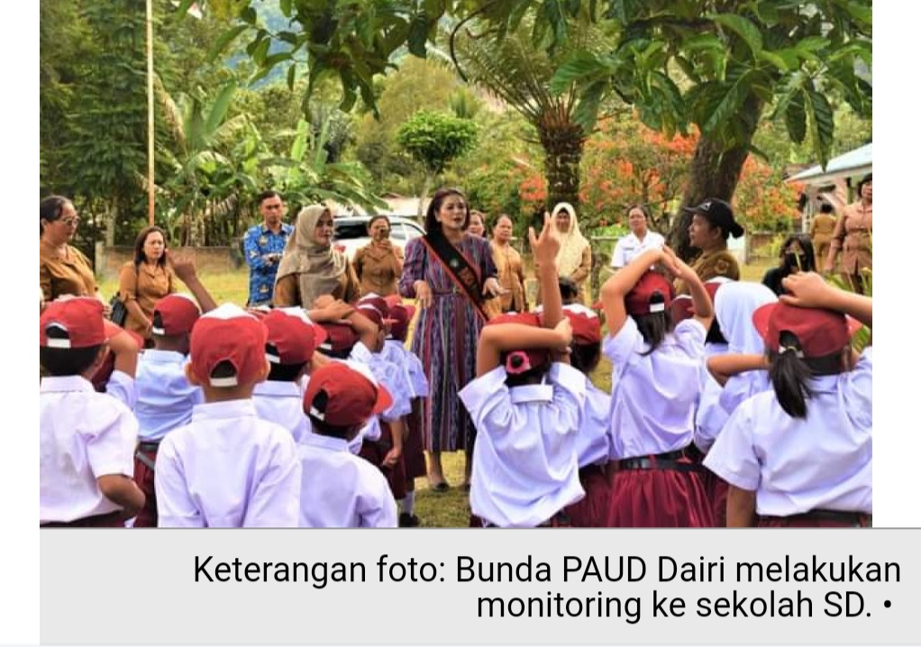 Hari Pertama Sekolah, Bunda PAUD Dairi Romy Mariani Monitoring Program Transisi PAUD ke SD