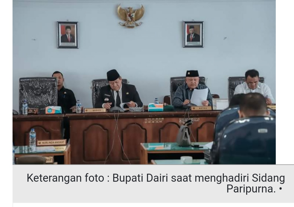 Bupati Dairi Sampaikan Nota Jawaban Atas Pandangan Umum 8 fraksi di DPRD