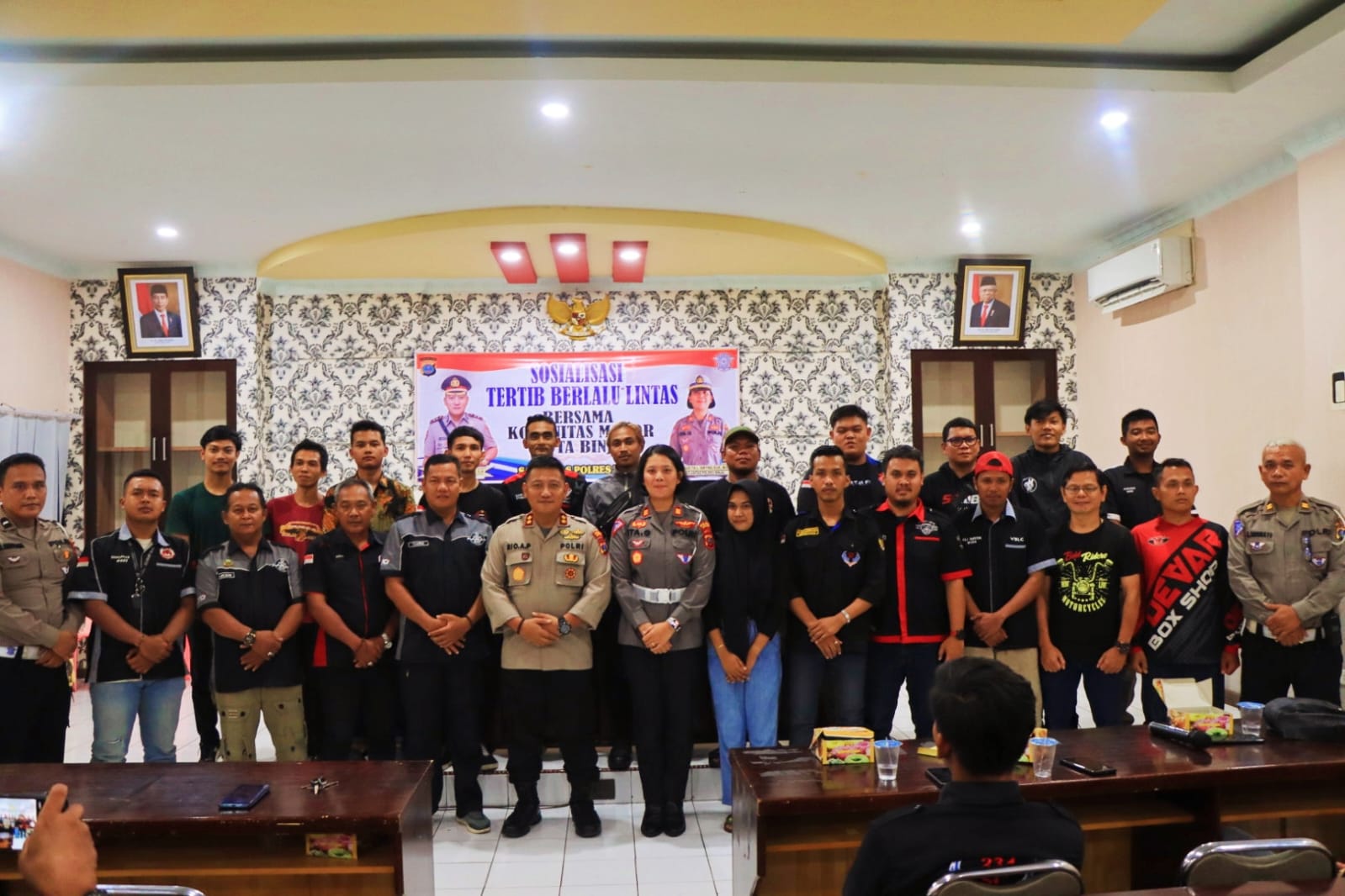 Kapolres Binjai Ajak Komunitas Motor Di Kota Binjai Untuk Jaga Kamtibmas Bersama Agar Tetap Kondusif