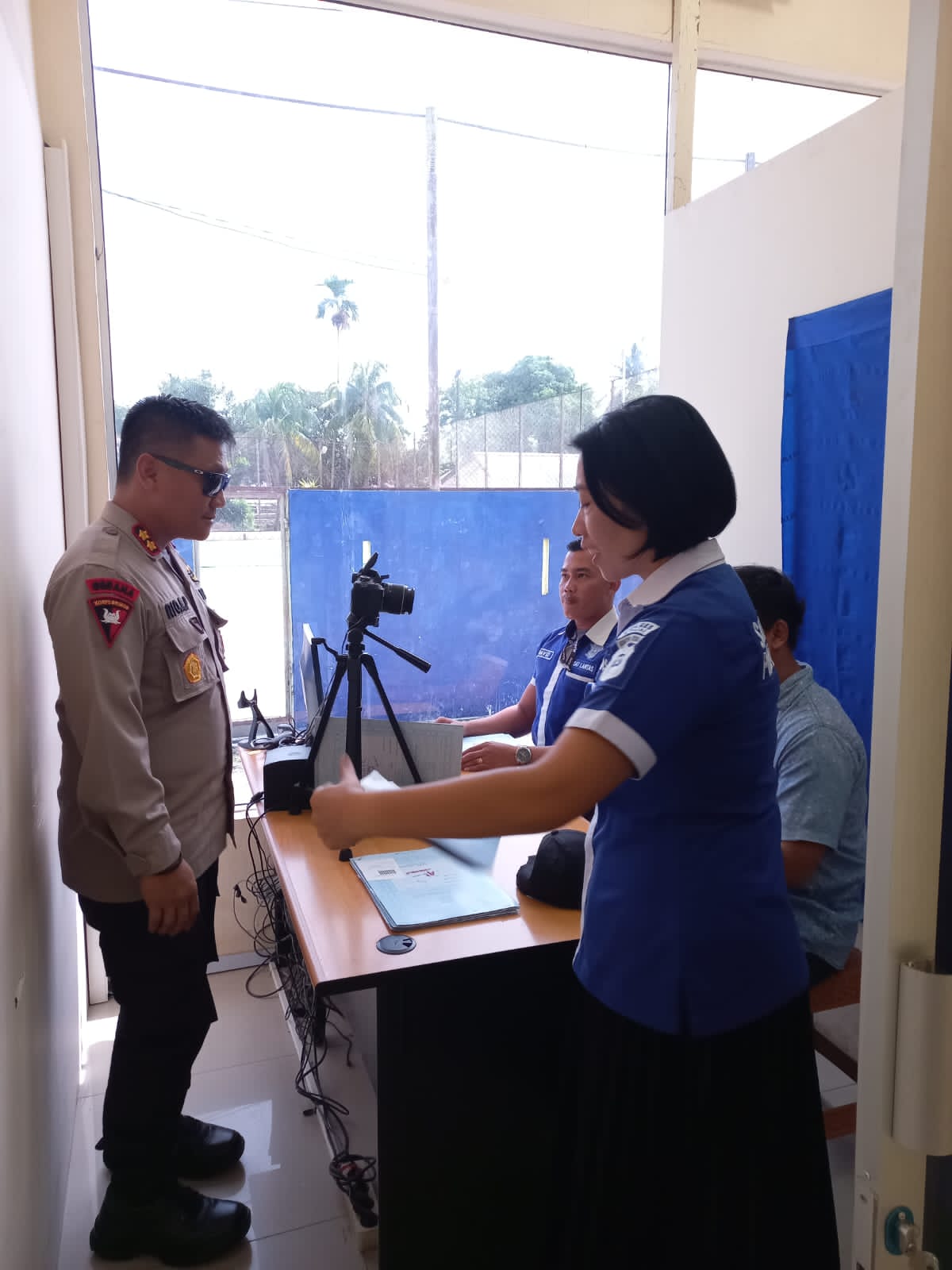 Kapolres Binjai Lakukan Pengecekan  Mekanisme Proses Penertiban SIM Di Kantor Satpas