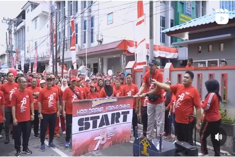 Peringati HDKD ke-78 Tahun 2023 Rutan Kelas I Medan Kumham Sumut Ikuti Jalan Sehat