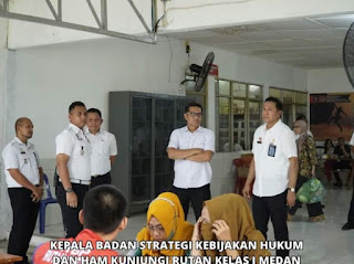 Rutan Kelas I Medan Kumham Sumut Dikunjungi Kepala Badan Strategi Kebijakan Hukum Dan HAM