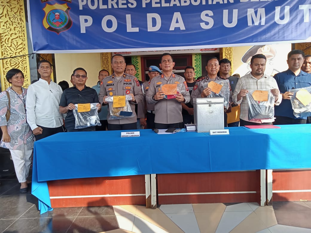 Konferensi Pers, Kapolres Pelabuhan Belawan Paparkan Kasus Viral, Judi dan Berbagai Kasus Atensi Publik Lainnya