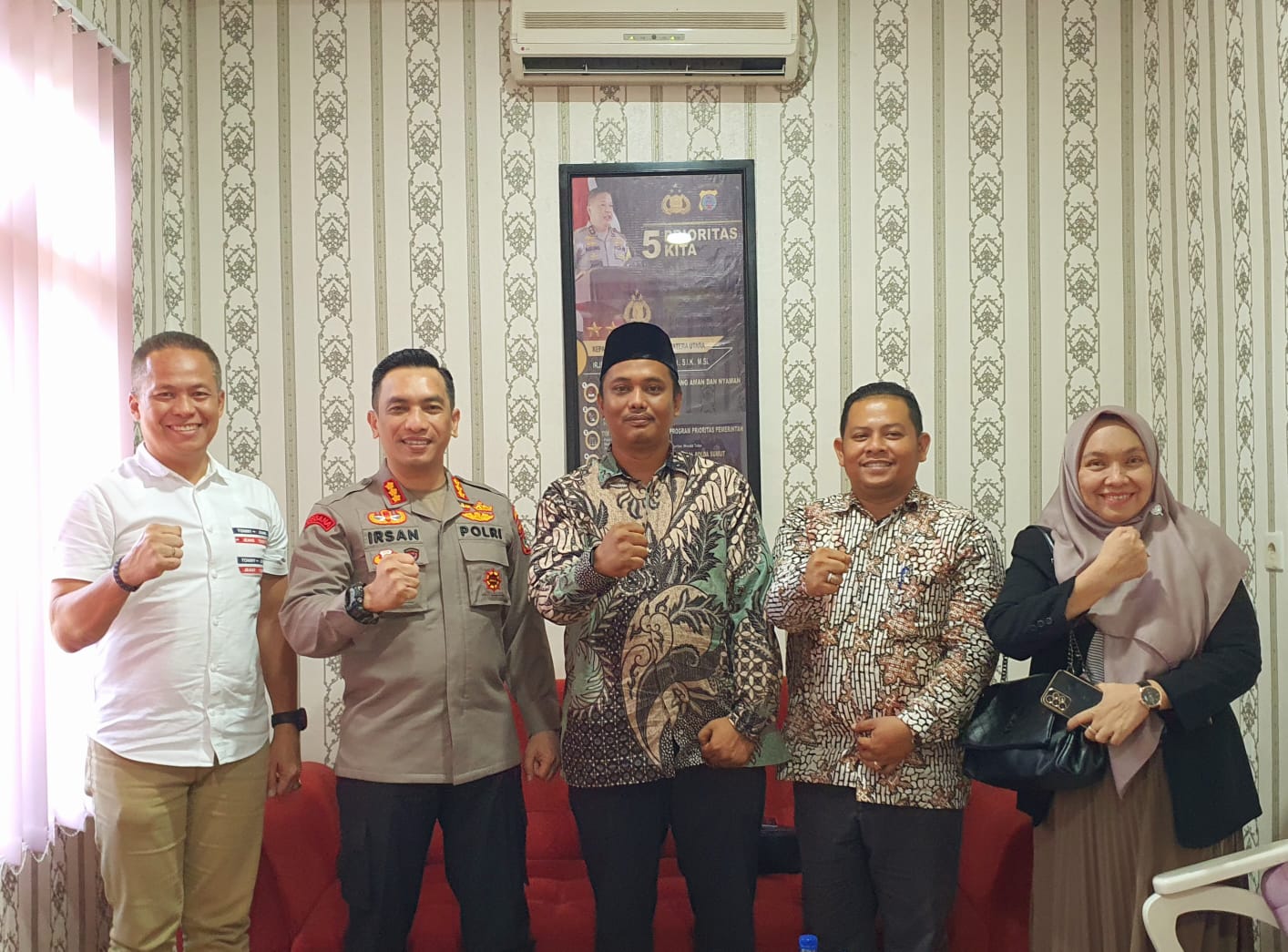 Kapolresta Deli Serdang terima Kunjungan Komisioner Bawaslu Kabupaten Deli Serdang Yang Baru