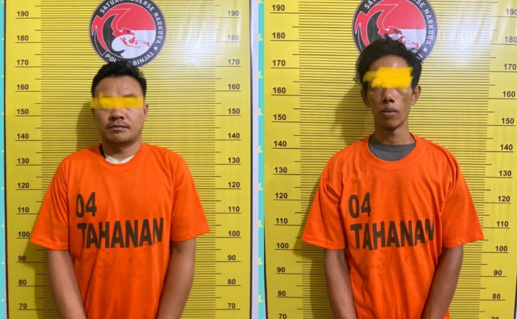Dua Orang Pria Ditangkap Sat Narkoba Polres Binjai Saat Jualan Di Tandem Hilir Kecamatan Hamparan Perak
