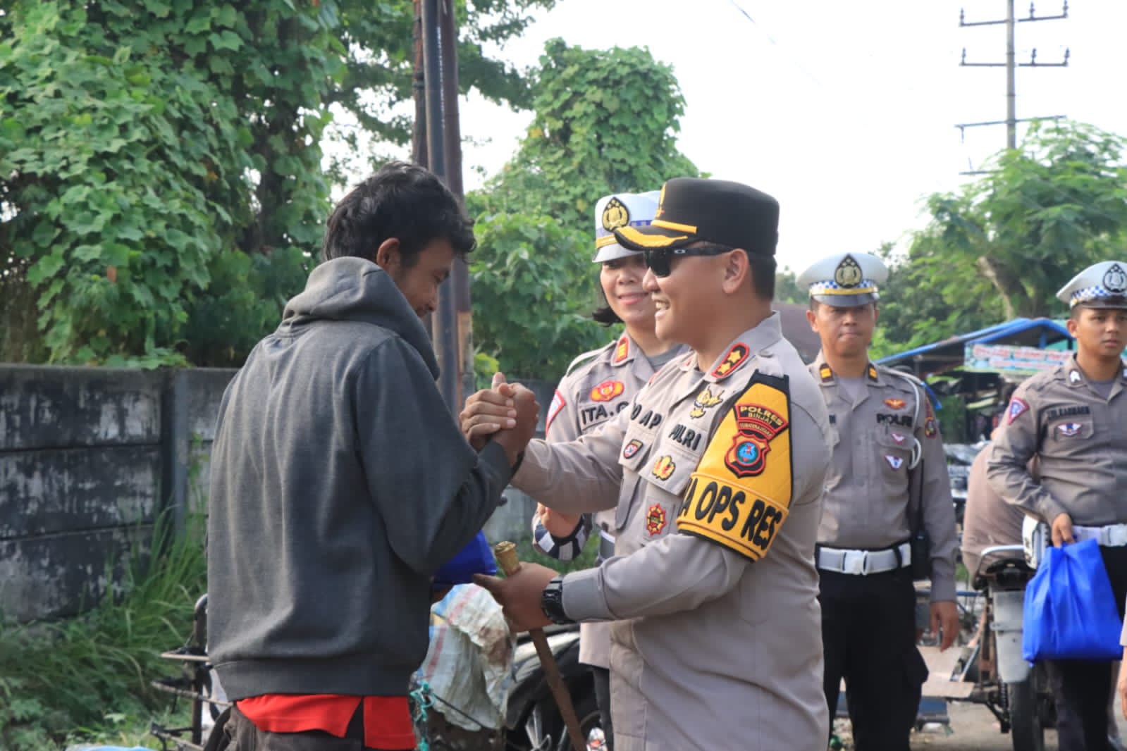 Sambut Hari Lalu Lintas Bhayangkara Ke 68 Polres Binjai Berbagi Bansos