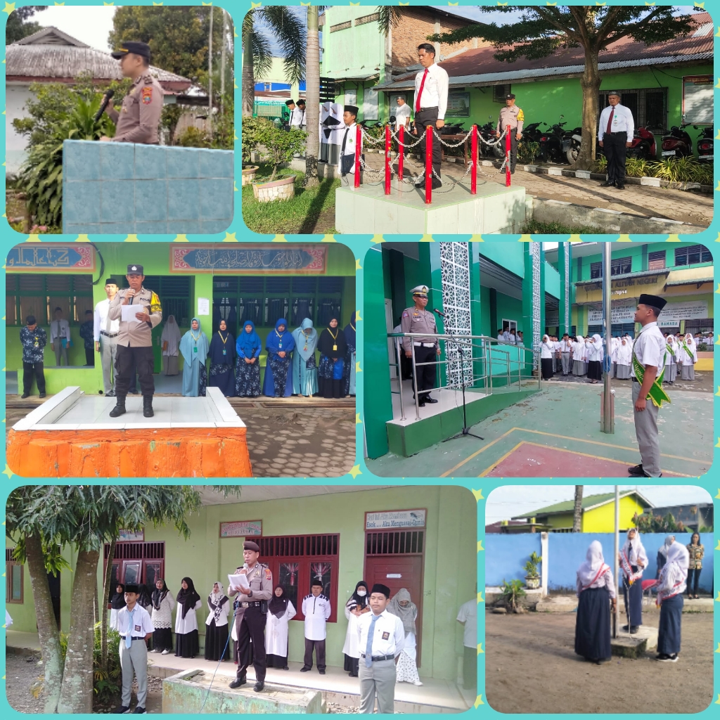 Menjadi Pembina Upacara, ini pesan pesan yang disampaikan Polres Binjai di sekolah sekolah