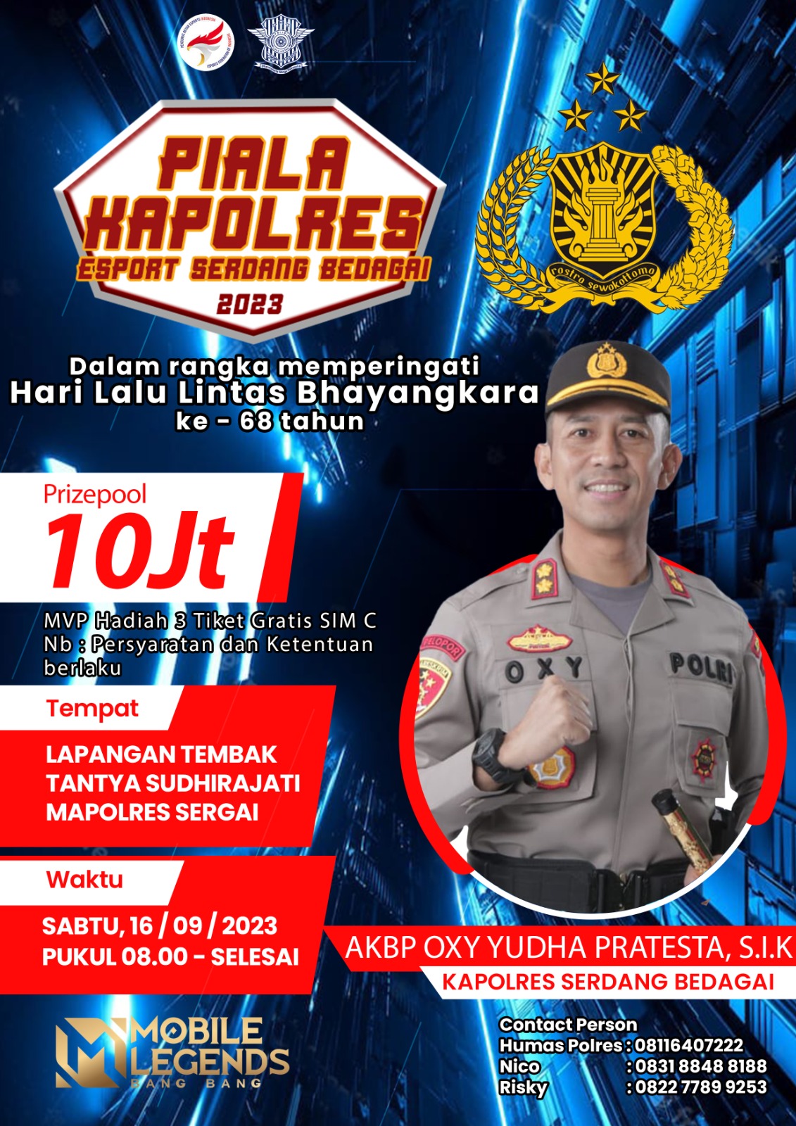 Polres Sergai Akan Gelar Turnament Esport dalam Rangka Hari Lalulintas ke-68