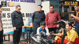 Rutan Kelas I Medan Kanwil Kemenkumham Sumut Sinergitas Dengan TNI Dengan Membeli Paving Block Hasil Karya Warga Binaan