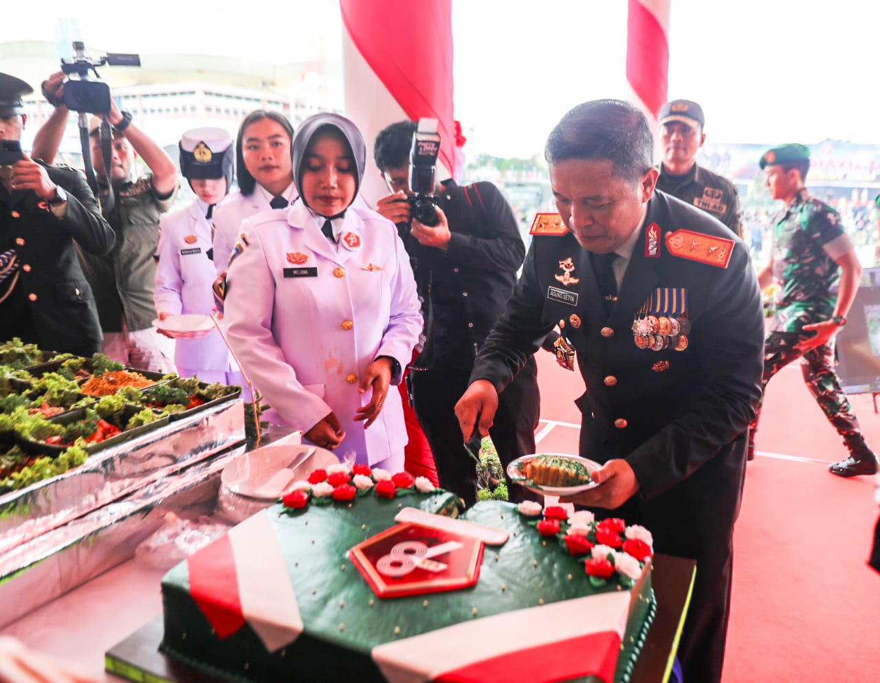 Kapolda Sumut Hadiri Upacara Peringatan HUT TNI Ke 78 Tahun