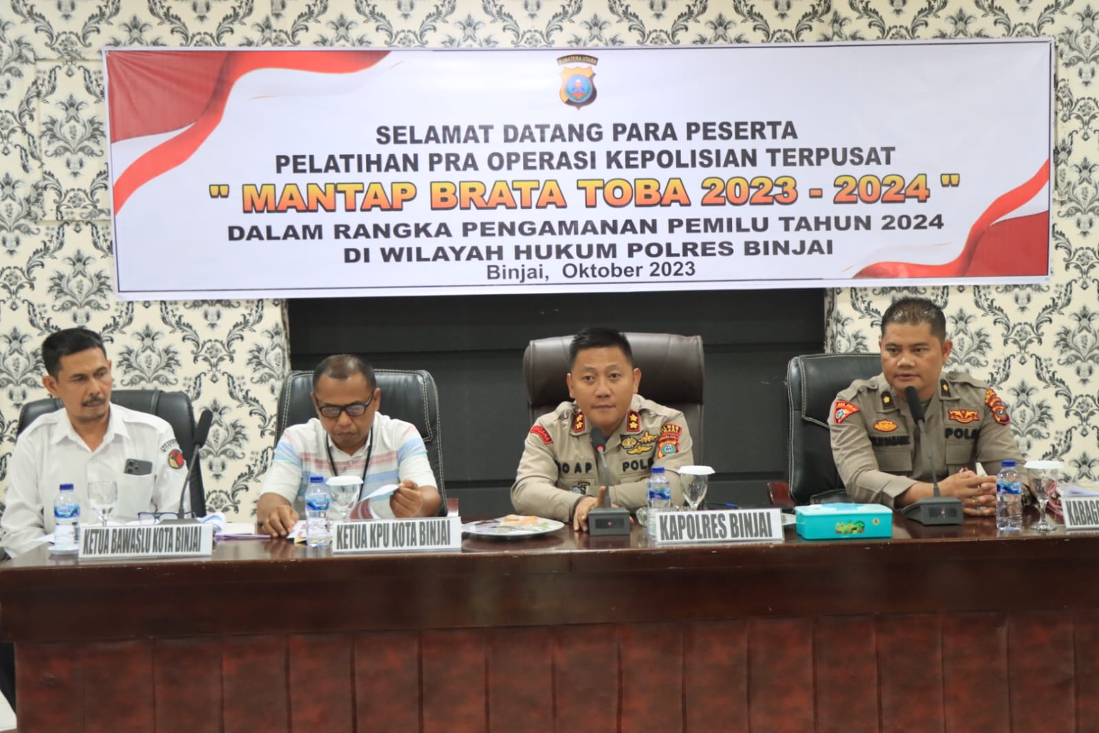 POLRES BINJAI MELAKSANAKAN LATIHAN PRA OPERASI KEPOLISIAN TERPUSAT MANTAP BRATA TOBA 2023-2024