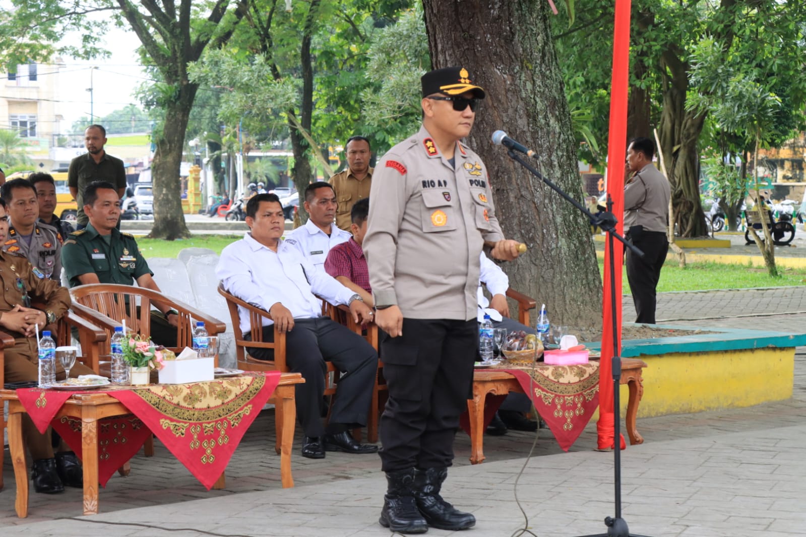 Polres Binjai Gelar Simulasi Sistem Pengamanan Kota Pada Ops Mantap Brata Toba 2023-2024