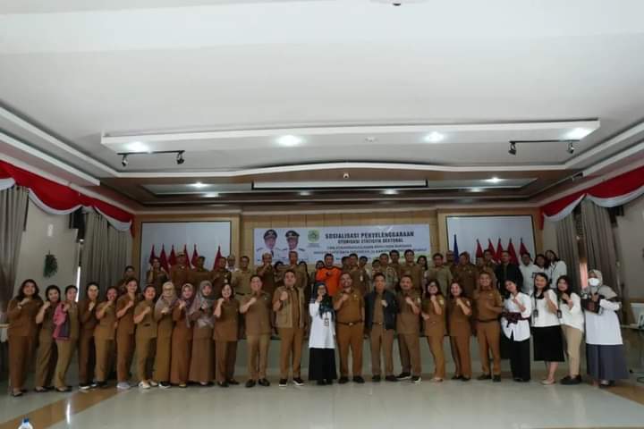 Pemkab pakpak Bharat Melaksanakan Sosialisasi Penyelenggaraan Otorisasi Statistik Sektoral Di Aula Sada Arih Kantor Bupati