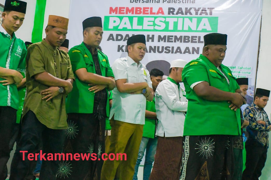 Salat Ghaib PW GP Ansor Sumut Di Jln. William Iskandar Kabupaten Deli Serdang Untuk Mendoakan Pejuang Palestina