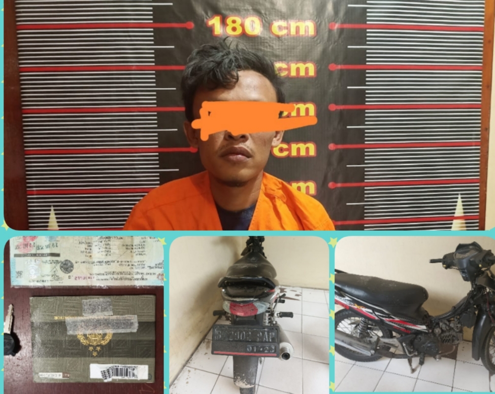 Sedang Bekerja Di Sawah, Sepeda Motor Korban Dicuri Dibenteng Sawah