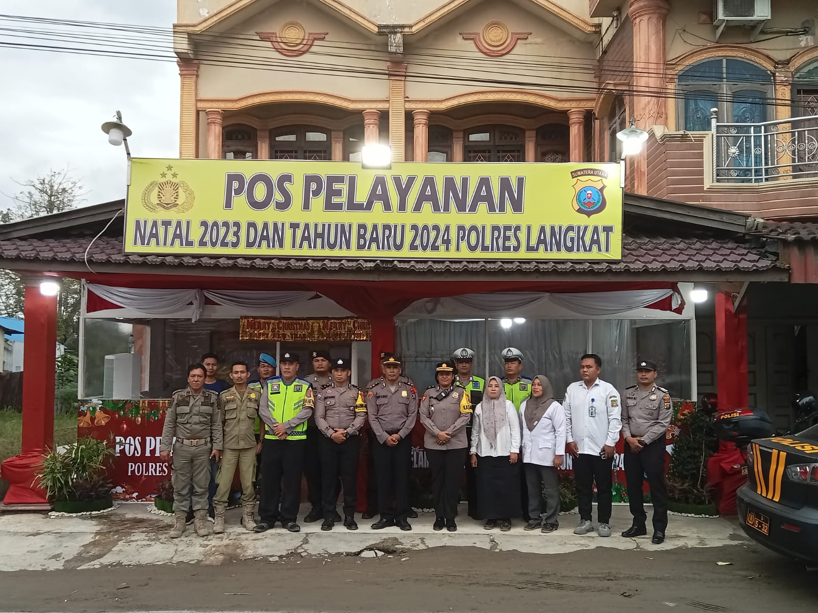 Kabag SDM Polres Langkat Cek Pos Pelayanan Ops Lilin Toba-2023