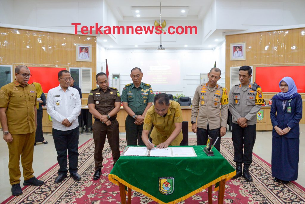 Di Rakor Forkopimda Sergai NPHD Pengamanan Pilkada 2024 Ditandatangani