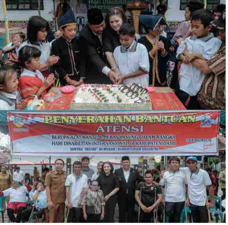 Hari Penyandang Disabilitas Internasional, Bupati Dairi Serahkan Kursi Roda