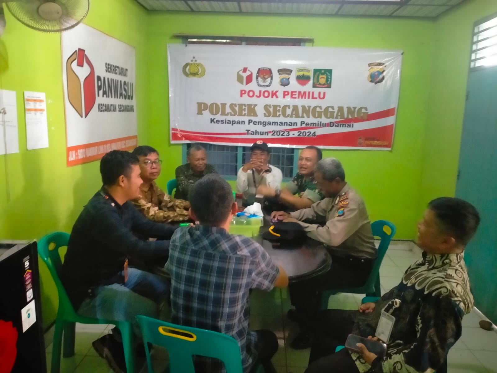 Giat POJOK PEMILU Oleh Polsek Jajaran Polres Langkat Untuk Mewujudkan Pemilu Damai