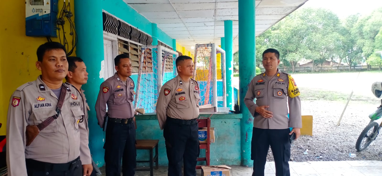 Pastikan Keamanan, Kabag Ops Cek PAM dan Giat di gudang Logistik KPU Kab. Langkat