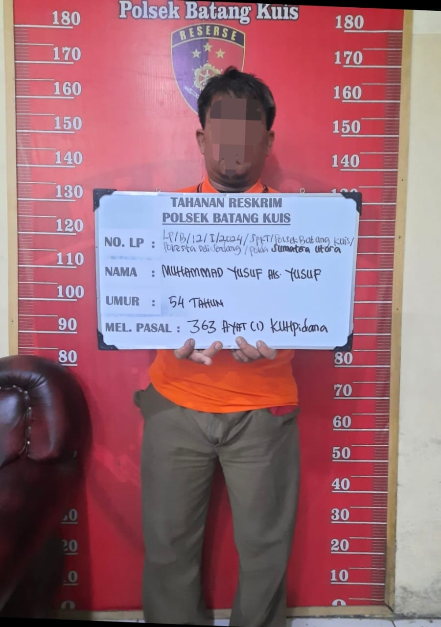 Polsek Batang Kuis Polresta Deli Serdang Berhasil Amankan Pelaku Pencurian dengan Pemberatan