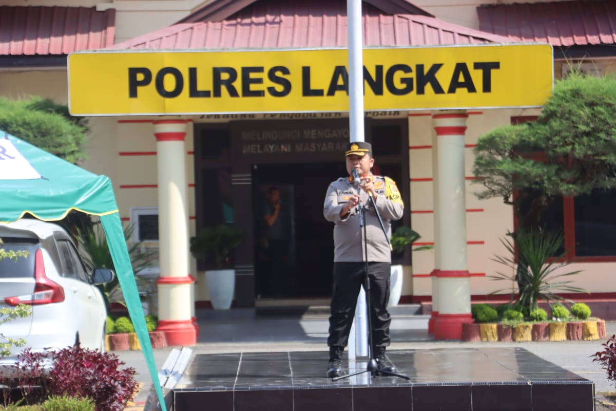 Persiapan Menghadapi Puncak Pemilu 2024, Kapolres Langkat Pimpin Simulasi PAM TPS