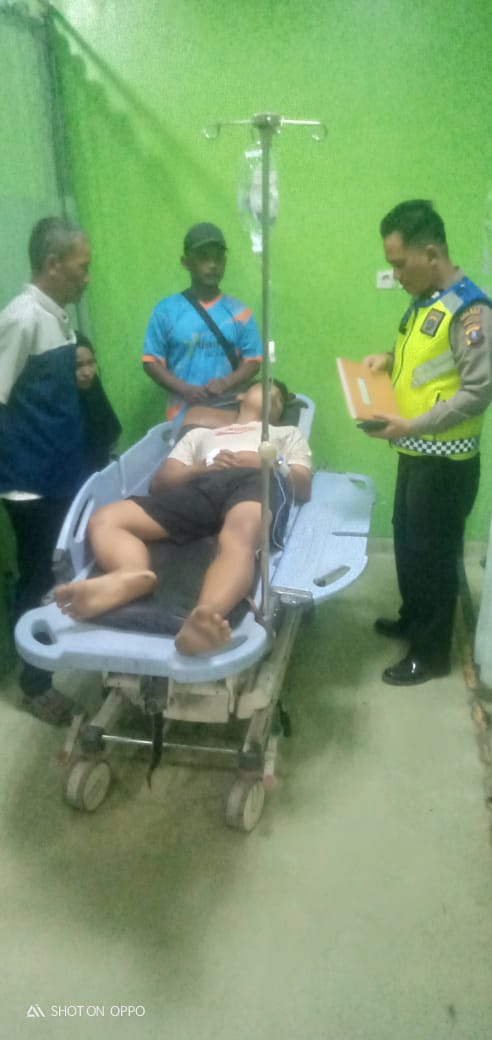 Sat Lantas Polres Sergai Identifikasi Kecelakaan Yang Merenggut Nyawa Pengendara Yamaha Vixion Putih