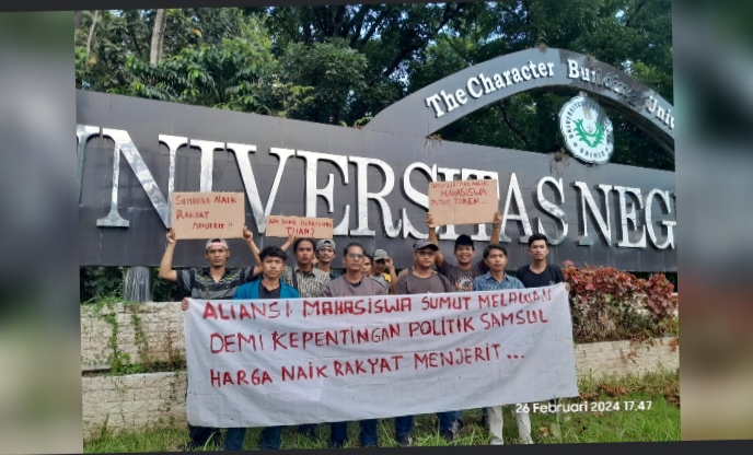 Aliansi Mahasiswa Sumut Melawan Turunkan Harga Sembako, Tolak Kenaikan Listrik