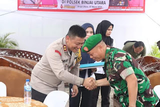 Kapolres Binjai Beserta Ibu Ketua Bhayangkari Cabang Binjai Tinjau Polsek Jajaran