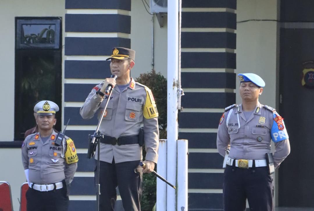 Kapolres Sergai Memimpin Apel Ikrar Keselamatan Jalan Dan Deklarasi Anti Geng Motor