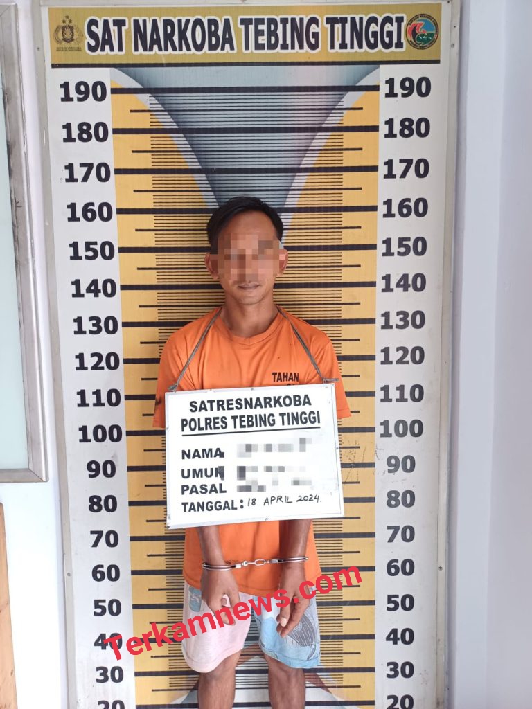Sat Narkoba Polres Tebing Tinggi Ringkus ZL Pemilik 7 Bungkus Paket Sabu.