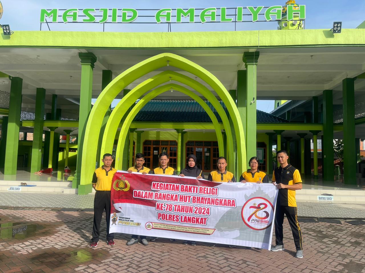 Polres Langkat Gelar Bakti Religi Dalam Rangka Hari Bhayangkara ke-78