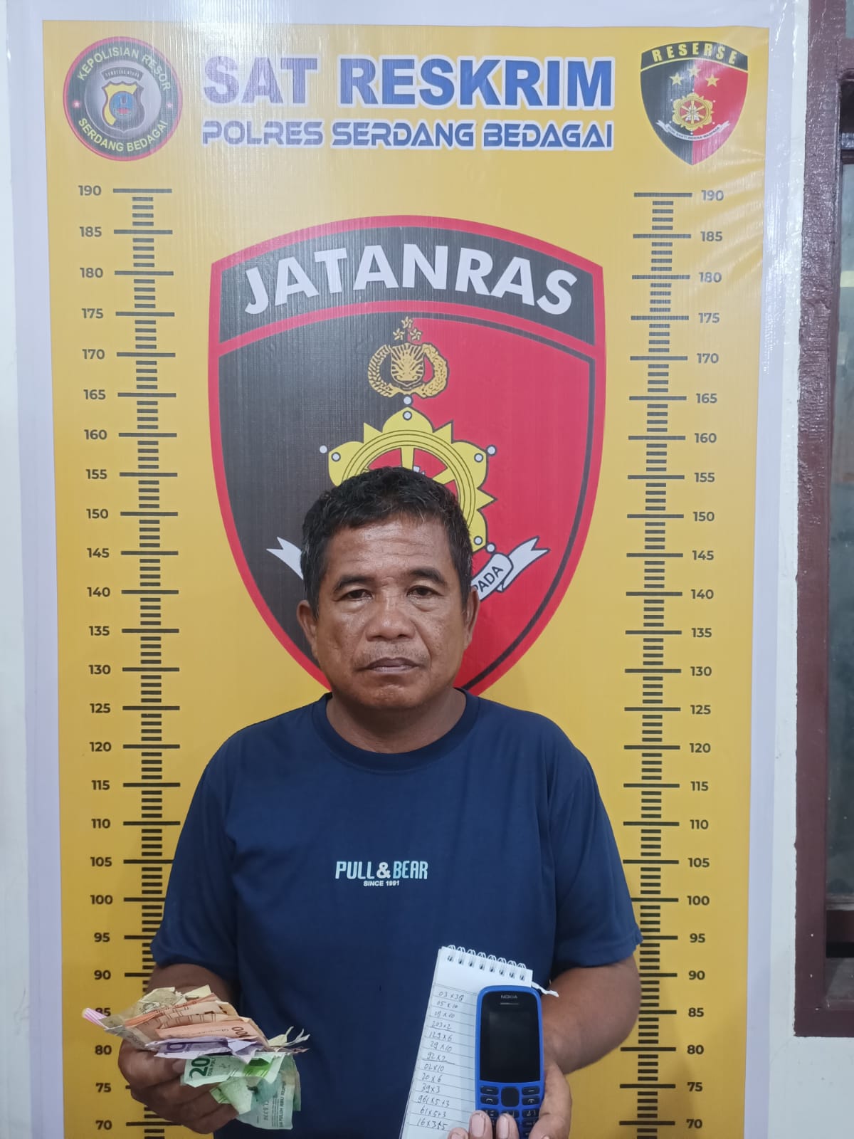 Tim Opsnal Satreskrim Polres Sergai Berhasil Amankan Pria Terduga Pelaku Perjudian Tembak Angka