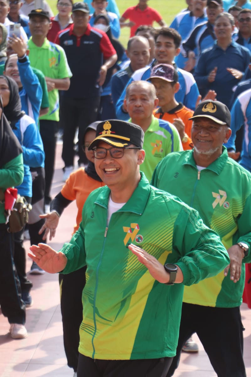 Kapolres Langkat Hadiri Olahraga Bersama Peringatan Hari Koperasi Nasional ke 77 Tahun 2024