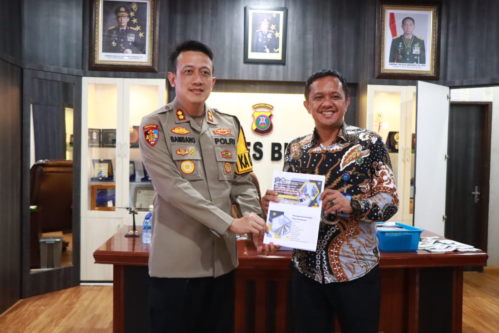 Kapolres Binjai Sambut Kunjungan Silahturahmi Ka BNN Kota Binjai