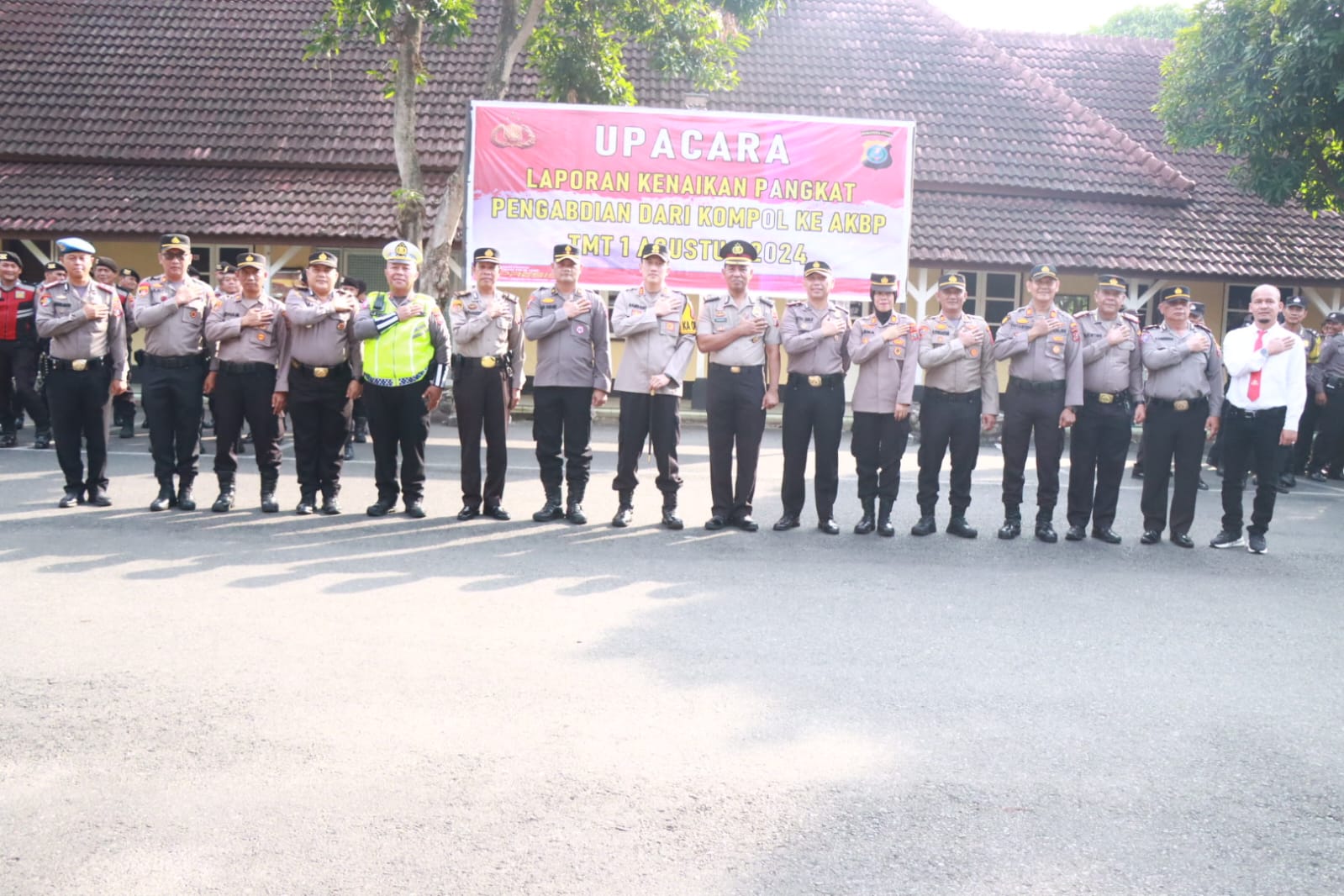 Kapolres Binjai Lantik Pangkat Kabagren Menjadi Ajun Komisaris Besar Polisi