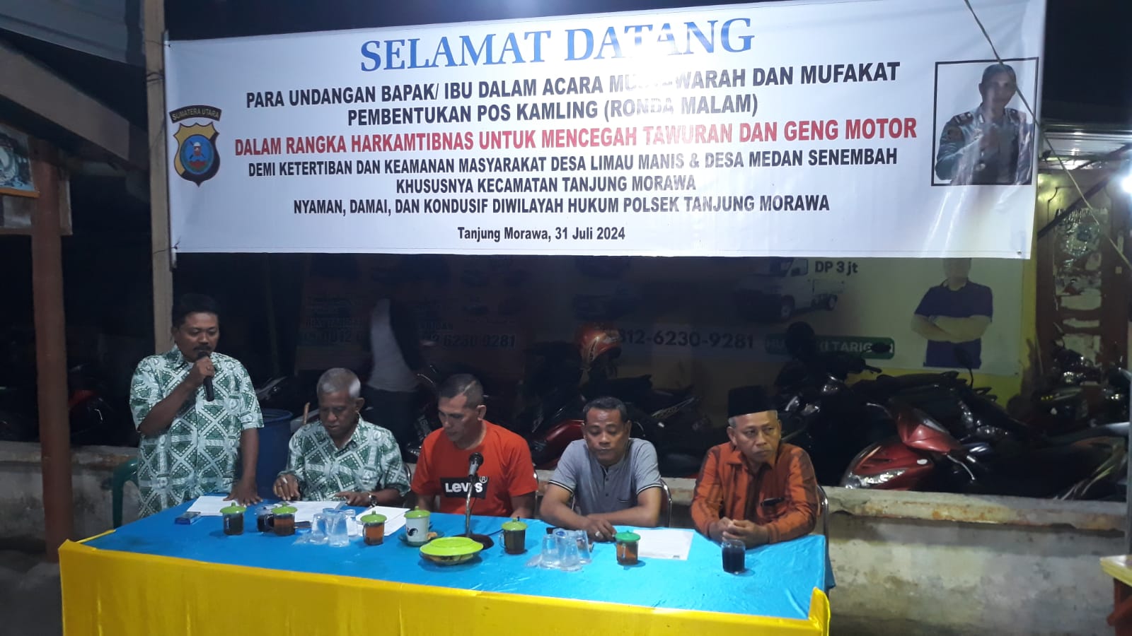 Polsek Tanjung Morawa Gelar Musyawarah Dan Mufakat Pembentukan Pos Kamling