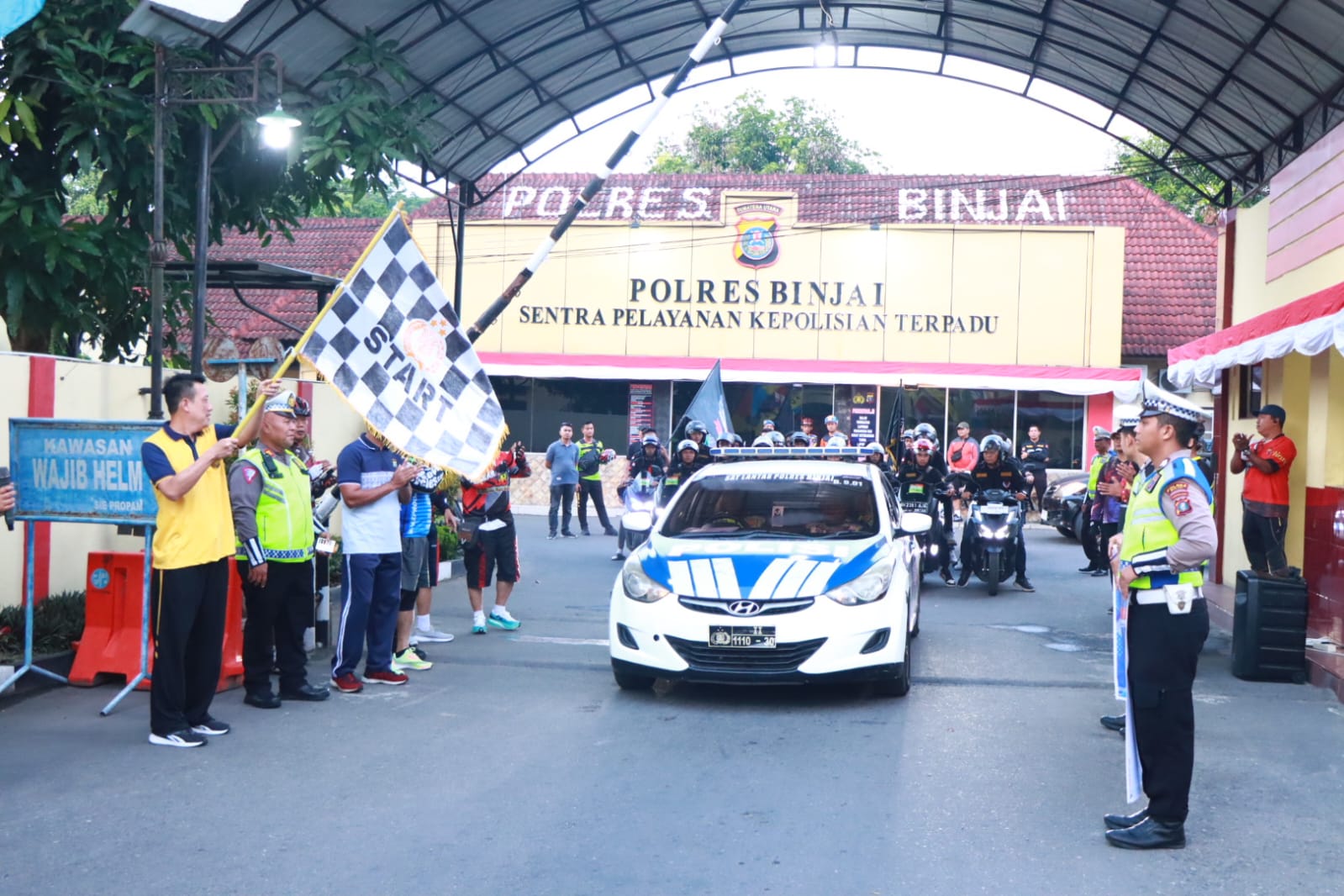 Kapolres Binjai Lepas Rombongan Comunitas Motor