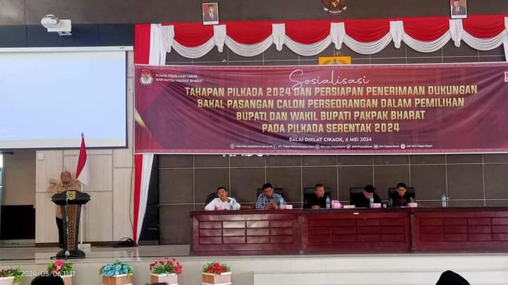 Bawaslu Pakpak Bharat Hadiri Sosialisasi Persiapan Penerimaan Dukungan Balon Perseorangan Oleh KPU Pakpak Bharat