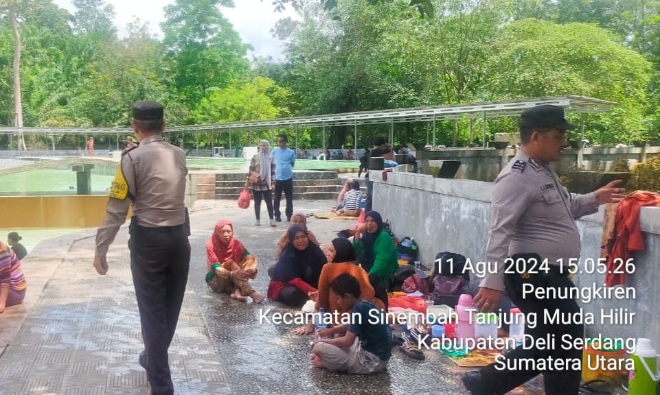 Berikan Rasa Aman dan Kondusif, Polsek Jajaran Polresta Deli Serdang Patroli ke Tempat Wisata