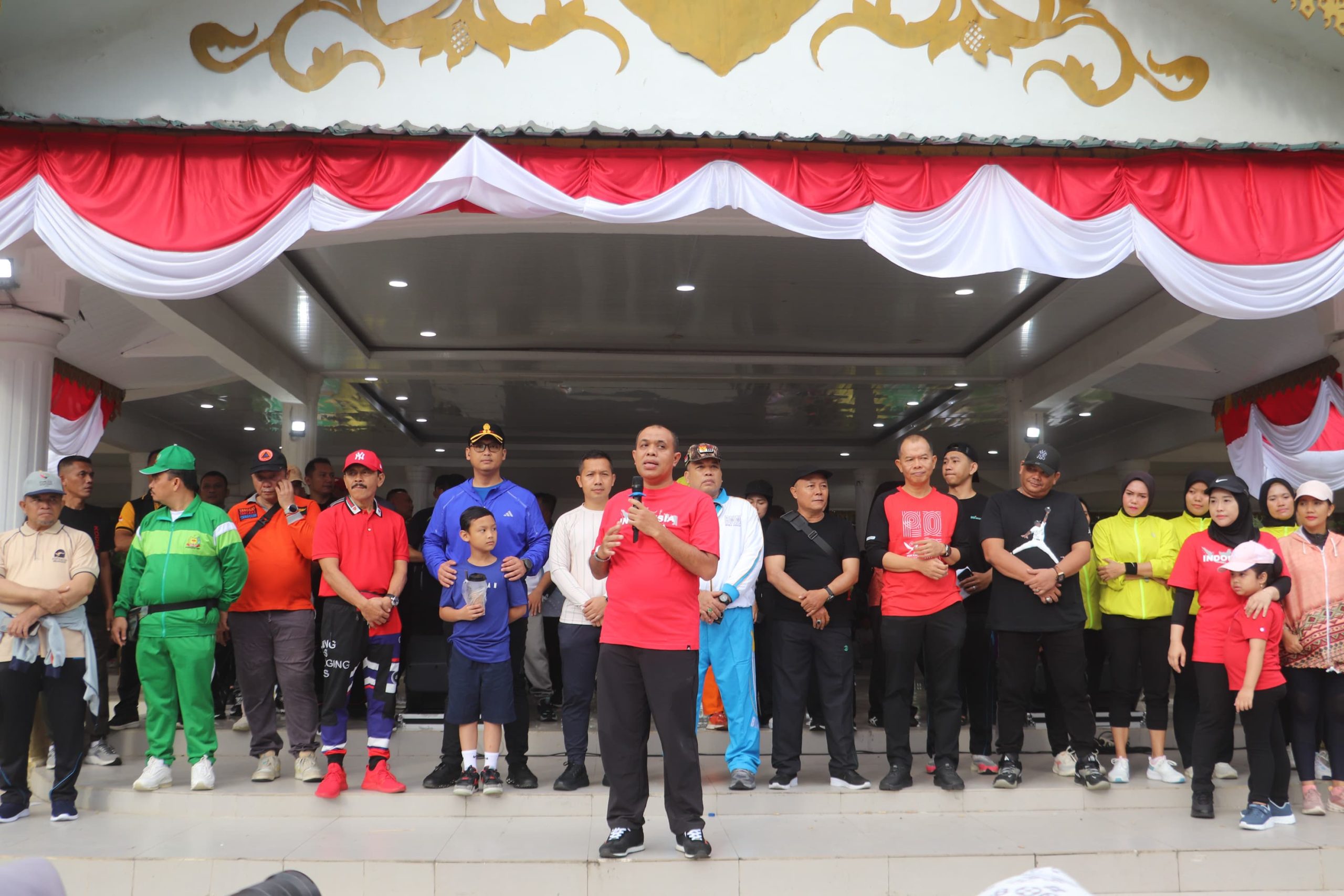 Kapolres Langkat Hadiri CFD Perdana di Lapangan Alun-alun Jalan Tengku Amir Hamzah