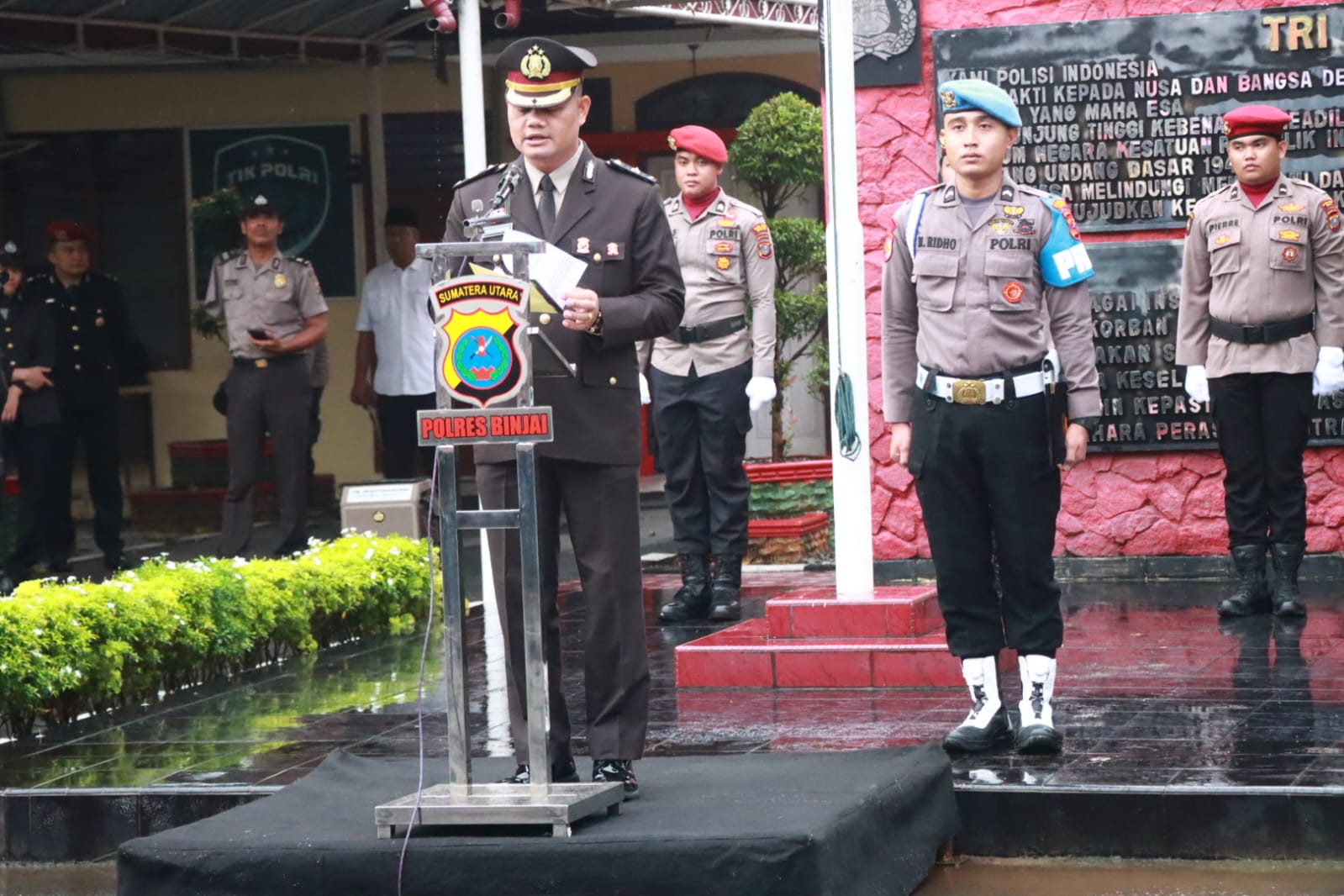 Menyambut HUT RI Ke-79 Tahun 2024, Polres Binjai Laksanakan Upacara Bendera