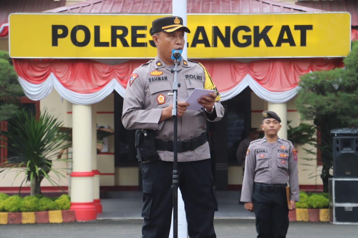 Polres Langkat Gelar Apel Pasukan Operasi Mantap Praja Toba 2024