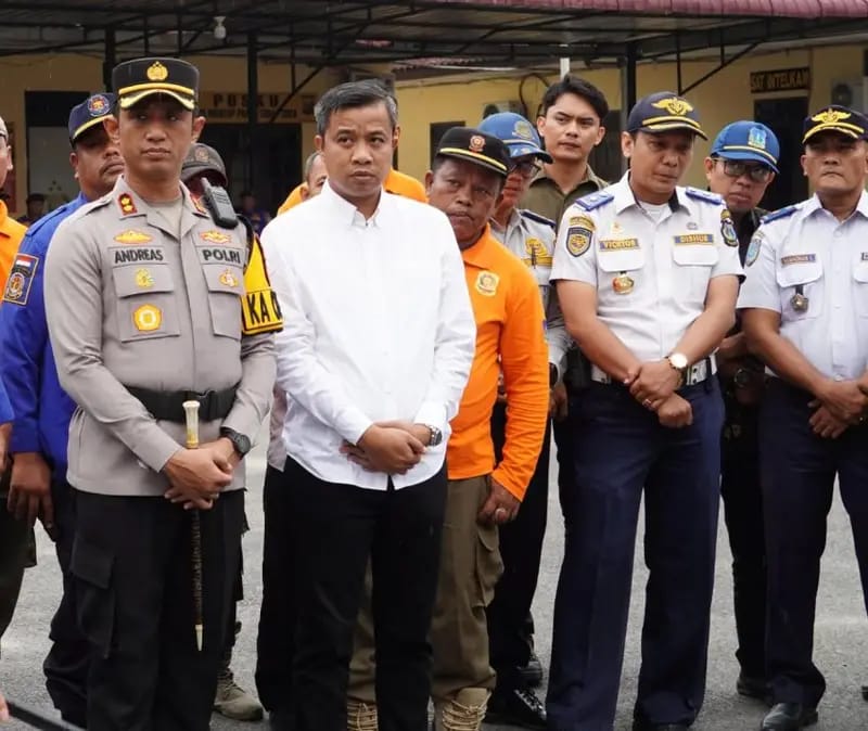 Kapolres dan Pj. Walikota Tebing-Tinggi Hadiri Apel Gelar Pasukan Pengamanan PON- XXI- Aceh – Sumut .