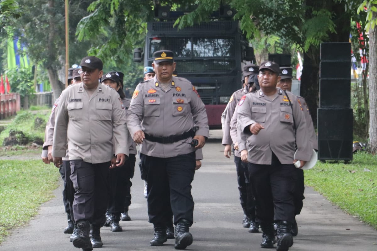 Gelar Sispamkota, Polres Langkat Jamin Keamanan Pilkada 2024